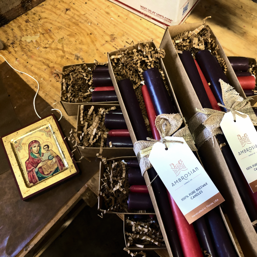 Advent Beeswax Taper Candles