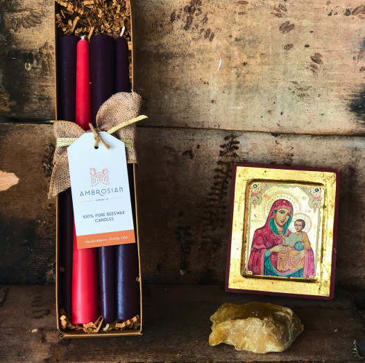 Advent Beeswax Taper Candles